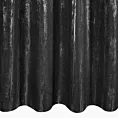 Zasłona czarno, srebrzysta zdobiona błyszczącym nadrukiem 140x250 cm przelotka - LIBI