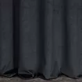 Zasłona szyta na taśmie 5 cm ciemnografitowa z grubej, matowej tkaniny welwetowej o gramaturze 380g/m2