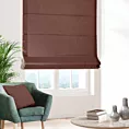 Roleta rzymska ceglasta miękka, szenilowa tkanina o wyraźnym splocie i delikatnym połysku