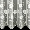 Firana kremowa z siateczki zdobiona subtelnym haftem 140x250 cm przelotka - SALI