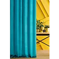 Zasłona szyta na taśmie 5 cm ENYA turkusowa z miękkiej półmatowej tkaniny welwetowej