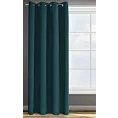 Zasłona ciemnoturkusowa z gładkiej tkaniny zaciemniającej typu - BLACKOUT 135x250 cm przelotka - PARISA - Design 91