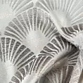 Poszewka szyta MIKKA srebrna z ekskluzywnej tkaniny z modnym wzorem wachlarzowym
