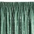 Zasłona ciemnozielona z metalicznym nadrukiem, welwetowa 140x270 cm taśma - VILMA - DIVA LINE