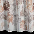 Tkanina firanowa matowy batyst, z malarskim kwiatowym nadrukiem, półtransparentny, wykończony obciążnikiem