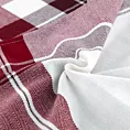 Komplet ściereczek kuchennych 2szt 50x70 cm bawełniany kolor bordowy zdobionych w subtelną kratkę 200 g/m2 MONA