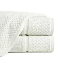 Ręcznik do rąk 30x50 cm bawełniany kolor kremowy z efektowną bordiurą 550 g/m2 IBIZA