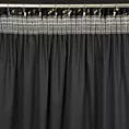Zasłona welwetowa czarno, złocista zdobiona marmurkiem 140x270 cm taśma - MOLLY