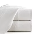 Ręcznik kąpielowy 50x90 cm bawełniany kolor biały z koronkową bordiurą 500 g/m2 EMI