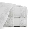 Ręcznik do rąk 30x50 cm bawełniany kolor jasnoszary z ozdobną bordiurą 500 g/m2 NESSY