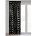 Zasłona czarno, srebrzysta zaciemniająca 140x270 cm taśma - MILI
