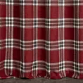 Zasłona szyta na taśmie 5 cm bordowo naturalna z grubej, szenilowej tkaniny w elegancką kratę