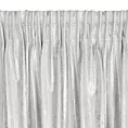 Zasłona welwetowa biało, srebrzysta zdobiona przecieranym wzorem 140x270 cm taśma - RENIA