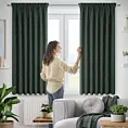 Zasłona ciemnozielona z tkaniny welurowej 160x180 cm taśma - Dora