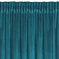 Zasłona welwetowa ciemnoturkusowa zdobiona falbanami 140x270 taśma - CHARLOTTE 1