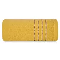 Ręcznik kąpielowy 50x90 cm bawełniany kolor musztardowy z ozdobnym stębnowaniem na bordiurze 500 g/m2 FIORE
