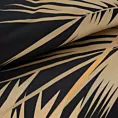 Pościel 220x200 cm z makosatyny bawełnianej kolor czarny, złoty z nowoczesnym wzorem VICTORIA 9 Limited Collection