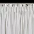 Zasłona welwetowa biało, srebrzysta zdobiona przecieranym wzorem 140x270 cm taśma - RENIA
