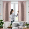 Zasłona różowa z tkaniny welurowej 140x120 cm taśma - Dora