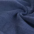 Ręcznik kąpielowy 50x90 cm bawełniany kolor granatowy 0 twist zdobiony paseczkami 550 g/m2 MOLLY