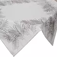 Bieżnik na stół naturalno, stalowy 85x85 cm INES z nadrukowanym motywem liści palmowych