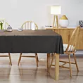 Obrus szyty DORA - HIT czarny z miękkiej tkaniny o welurowej strukturze