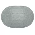 Podkładka owalna na stół szara 30 x 45 cm JUDY 2 pleciona
