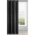 Zasłona czarna z wytłaczanego welwetu 140x250 cm przelotka - JULIA