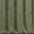 Zasłona szyta na taśmie 5 cm oliwkowa z miękkiej matowej tkaniny szenilowej o naturalnym splocie