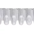Tkanina firanowa zazdrostka zdobiona ażurowym haftem