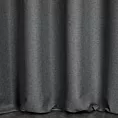 Zasłona szyta na taśmie 5 cm grafitowa z tkaniny trudnopalnej, zaciemniającej, typu blackout z efektem melanżu