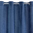 Zasłona granatowa z błyszczącego strukturalnego welwetu 140x250 cm przelotka - LUSSI
