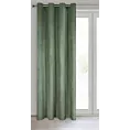 Zasłona ciemnomiętowa z matowego welwetu 140x250 cm przelotka - MELANIE