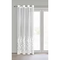 Firana biała z siateczki zdobiona haftem 140x250 cm przelotka - TALINA