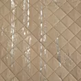 Narzuta beżowo, srebrna 170x210 cm zdobiona przecieranym wzorem i pikowana metodą hot press BLINK 1 Design 91