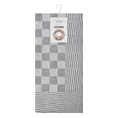 Komplet ściereczek kuchennych 2szt 50x70 cm bawełniany kolor srebrny zdobionych motywem szachownicy 200 g/m2 MAURO