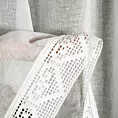 Zazdrostka kremwoa z matowej etaminy zdobiona gipiurą 150x90 cm tunel GABI