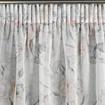 Zasłona ELLIE z lekkiej etaminy z motywem malowanych pędzlem kwiatów