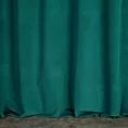 Zasłona szyta na taśmie 5 cm ciemnozielona z miękkiej strukturalnej tkaniny welwetowej