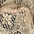 Zazdrostka jasnobeżowa ażurowa  w stylu boho zdobiona subtelnymi frędzelkami 150x30 cm tunel MOLY