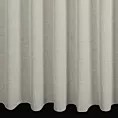 Firana szyta na taśmie 5 cm perłowa z lekko połyskującej, luźnotkanej etaminy z efektem kreszowania, wykończona obciążnikiem
