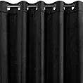 Zasłona czarna z ekskluzywnego matowego aksamitnego welwetu 290 g/m2 140x250 cm 10 szt. przelotek - RIA - Diva Line