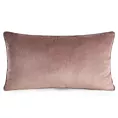 Poduszka 30 x 50 cm welwetowa ciemnoróżowa z kontrastującą lamówką GAJA 3