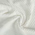 Ręcznik do rąk 30x50 cm bawełniany kolor kremowy z ozdobną bordiurą w paseczki 500 g/m2 ADORE