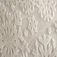 Koc 150x200 cm kremowo, złoty z wytłaczanymi śnieżynkami BLINK 2