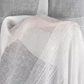 Firana biała zdobiona szenilowymi pasami 140x250 cm przelotka AGATA