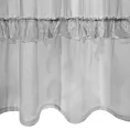 Firana szara z błyszczącą moherową nicią zdobiona falbanami 140x250 cm przelotka ARIANA DIVA LINE