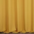Zasłona szyta na taśmie 5 cm musztardowa z miękkiej tkaniny z efektem melanżu