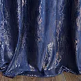 Zasłona welwetowa granatowo, złota z efektem błyszczącej przecierki 140x270 cm na taśmie - KORNELIA