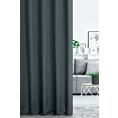 Zasłona szyta na taśmie 5 cm grafitowa z miękkiej tkaniny z efektem melanżu